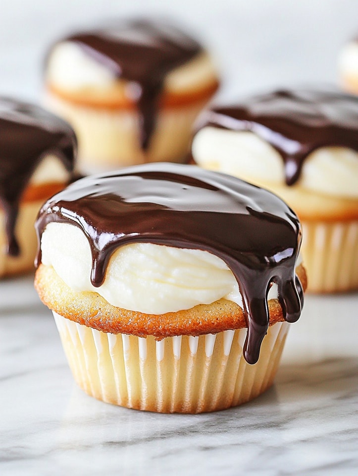 Boston Cream Cupcakes – Small but Mighty!
