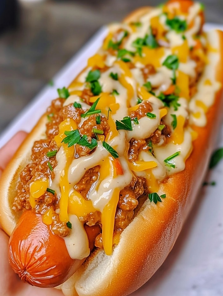Ultimate Chili Cheese Hot Dog