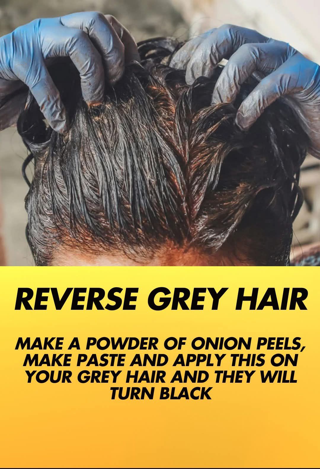Natural recipe to reverse gray hair using onion peels