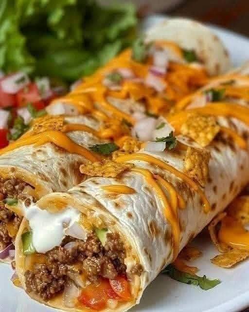 Cheesy Beef Burritos Recipe