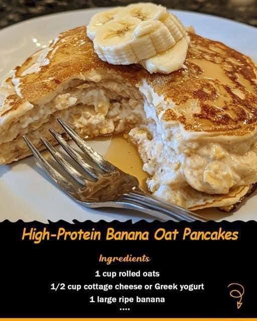 Fluffy Banana Cottage Cheese Pancakes Recipe