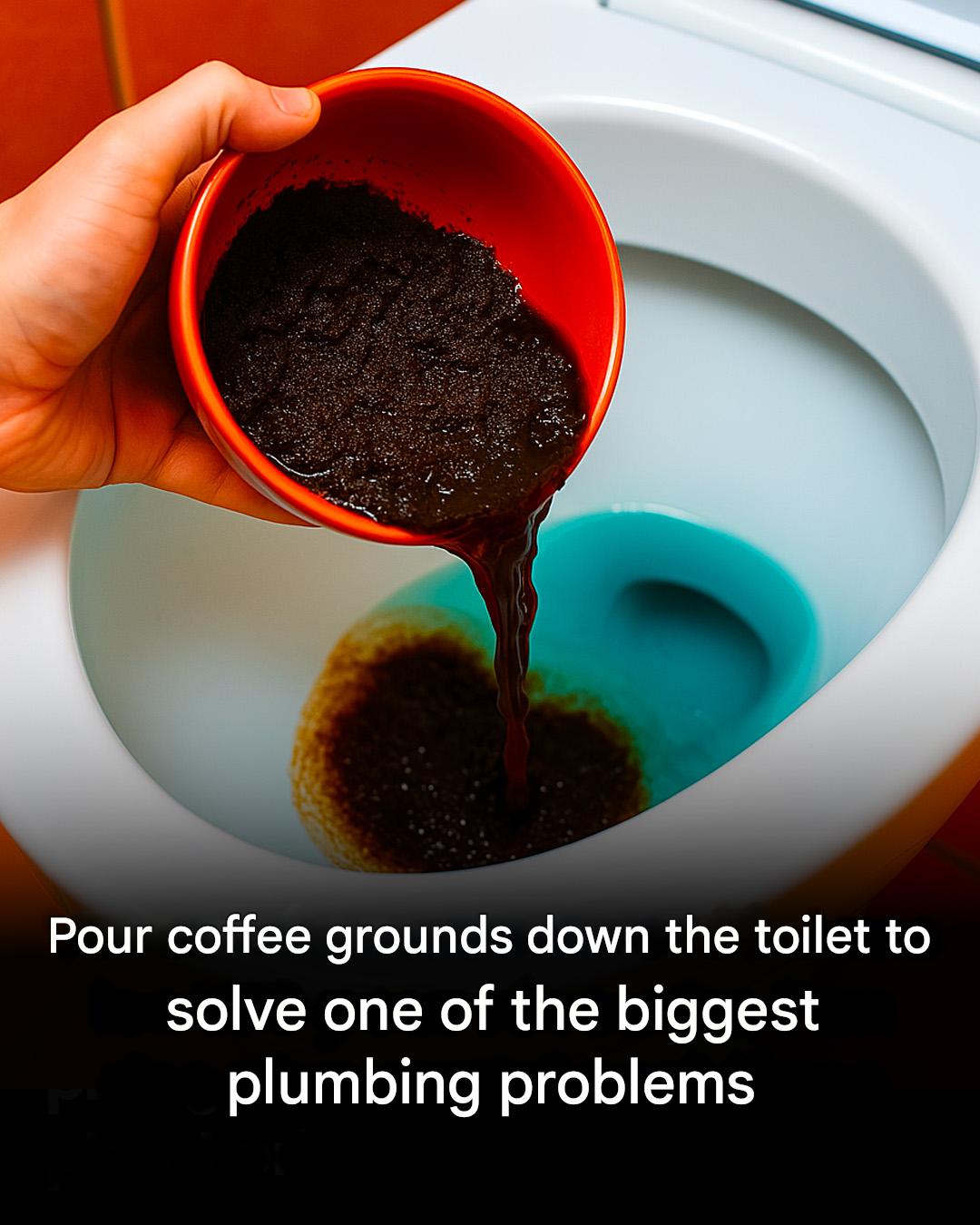 Pouring coffee grounds down the toilet can solve one of the biggest plumbing problems.