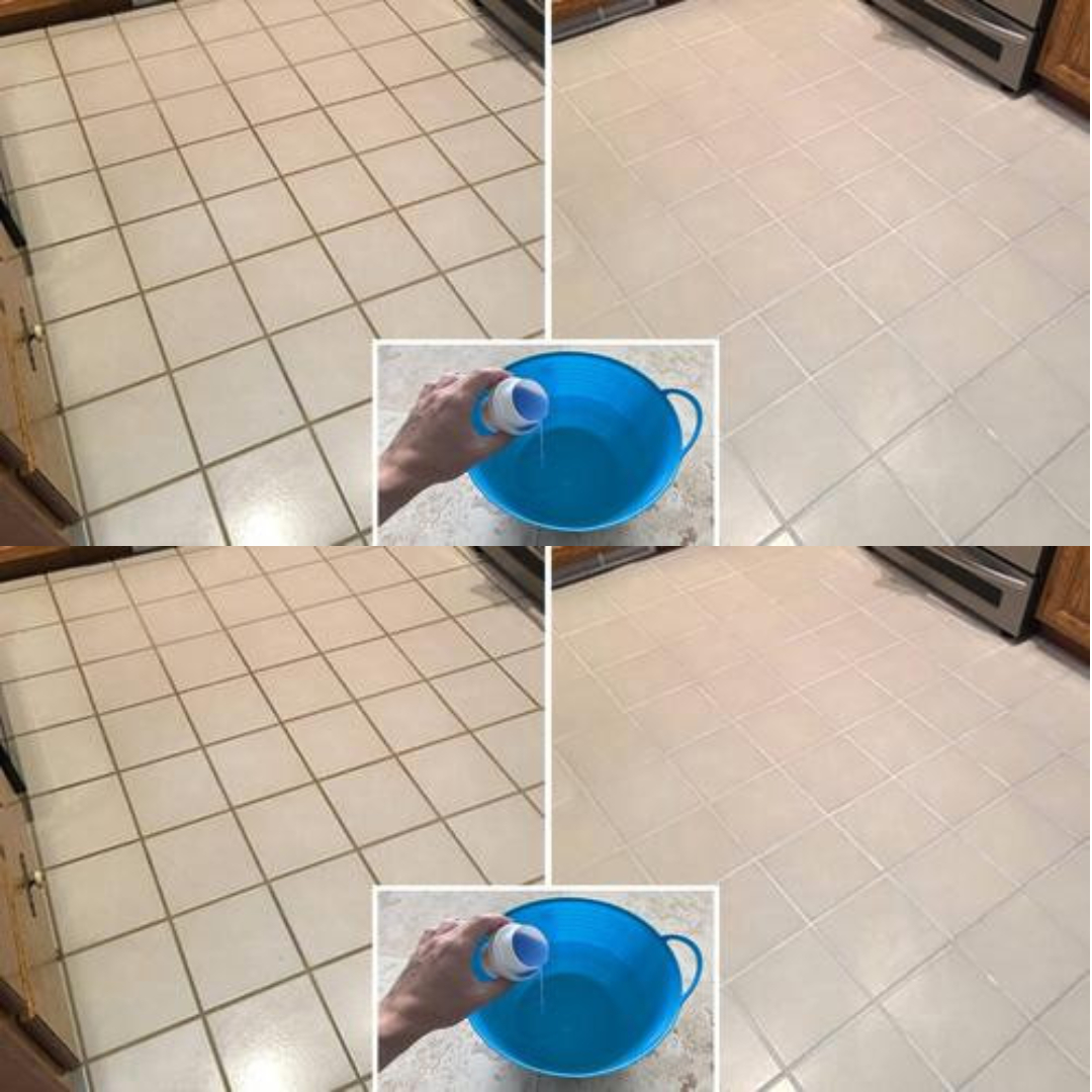 Makeup with baking soda and fabric softener to polish the floor and scent the whole house