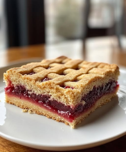 Raspberry Linzer Cake