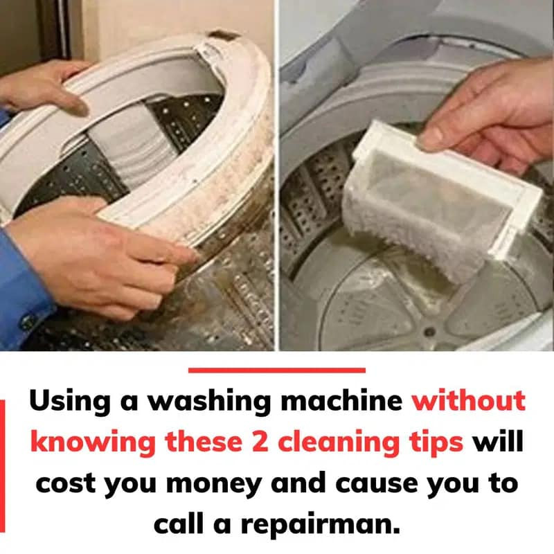 Using a washing machine without knowing these 2 cleaning tips