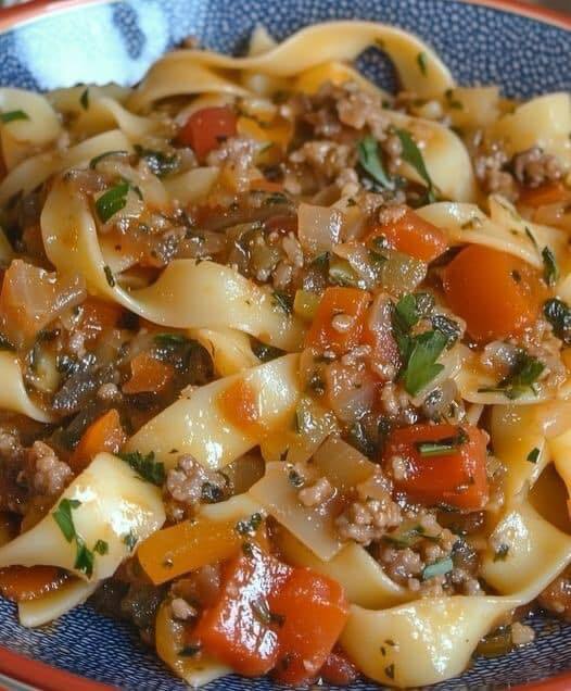 Italian Drunken Noodles: A Hearty & Flavorful One-Pan Meal