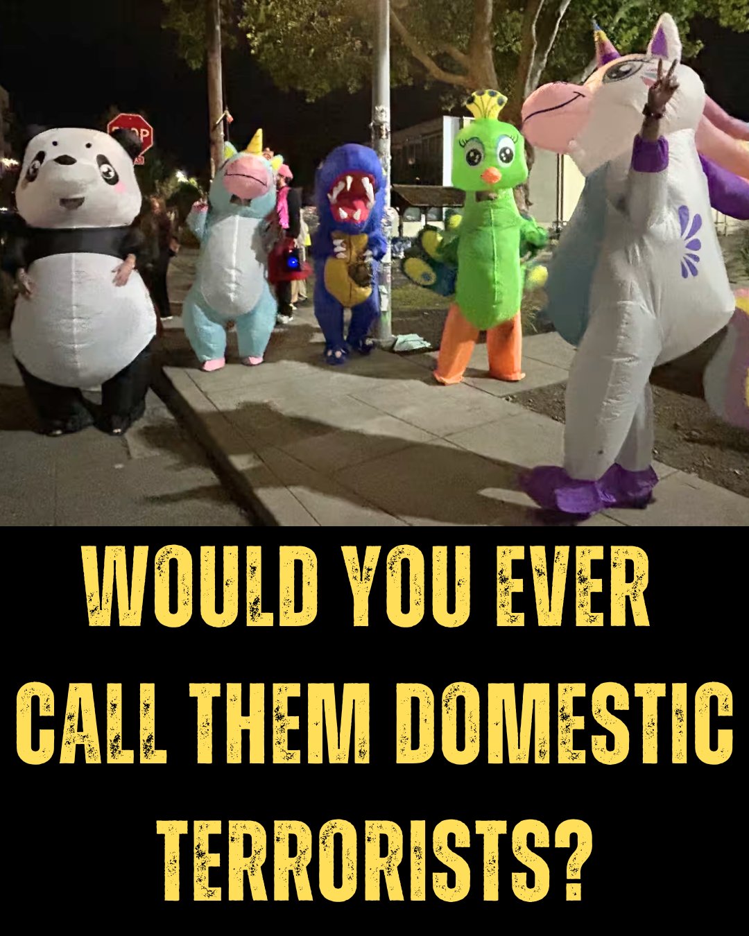 Wow….this is truly terrifying Kristi Noem! Such horror in the streets of Portland! 😂😂😂😂😂😂