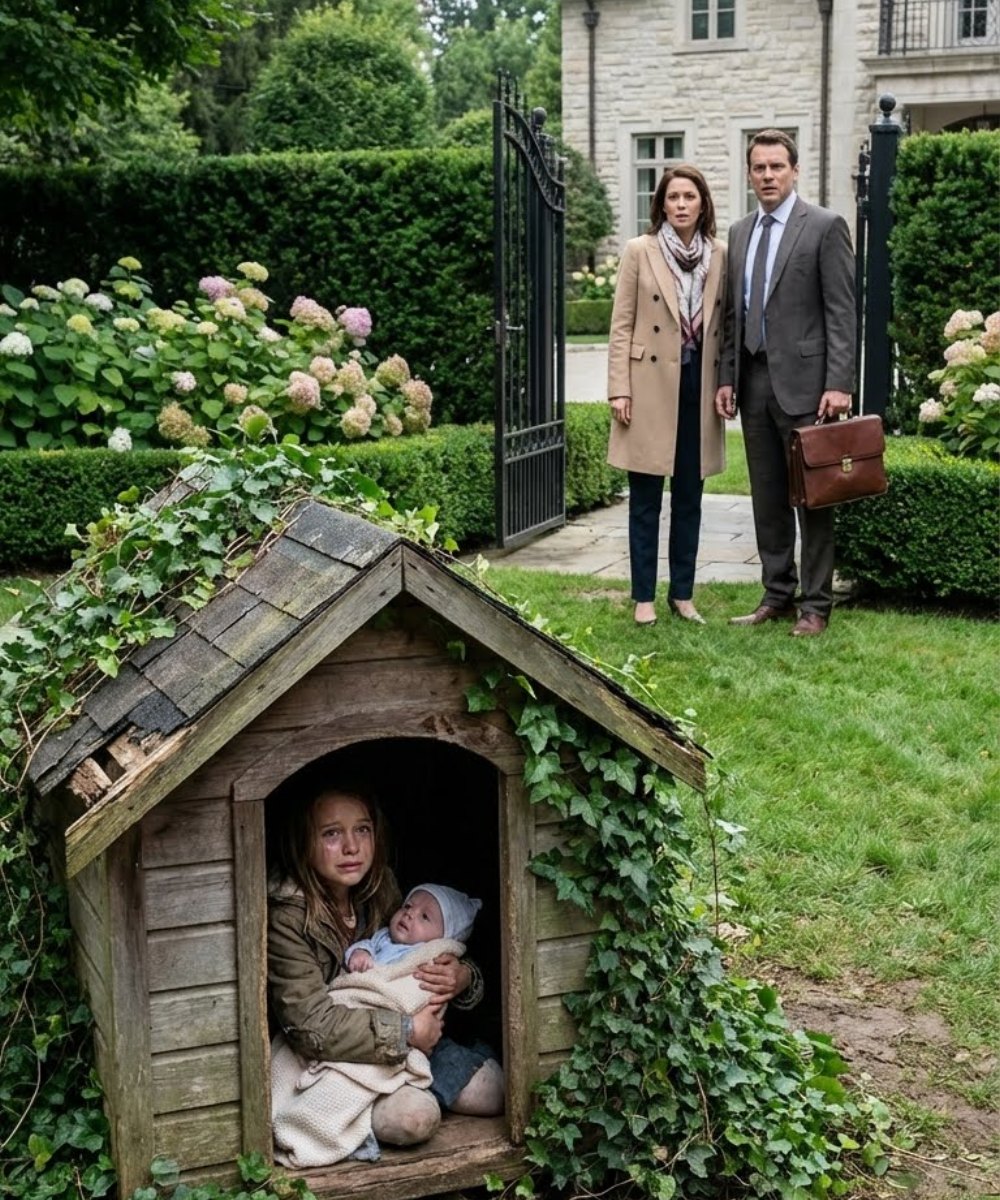 After locking the children in a doghouse, the woman thought no one would find out. But when their father returned and saw them, he froze in fear—and his reaction shocked everyone.