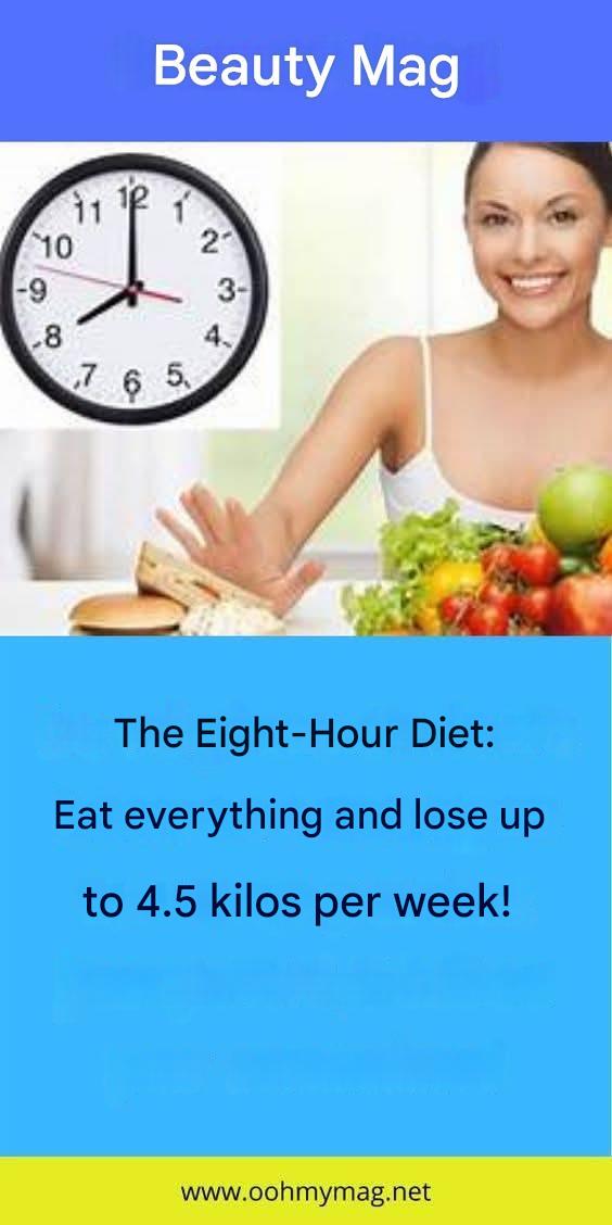 The eight-hour diet: Eat everything and lose up to 4.5 kilos per week!