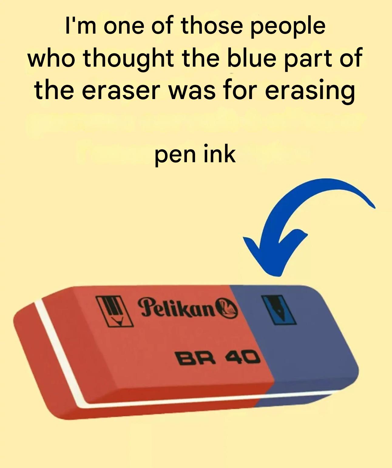 So, what exactly is the blue part of the eraser for?