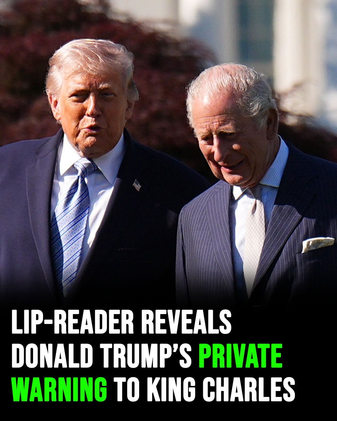 Lip-reader reveals Donald Trump’s private warning to King Charles