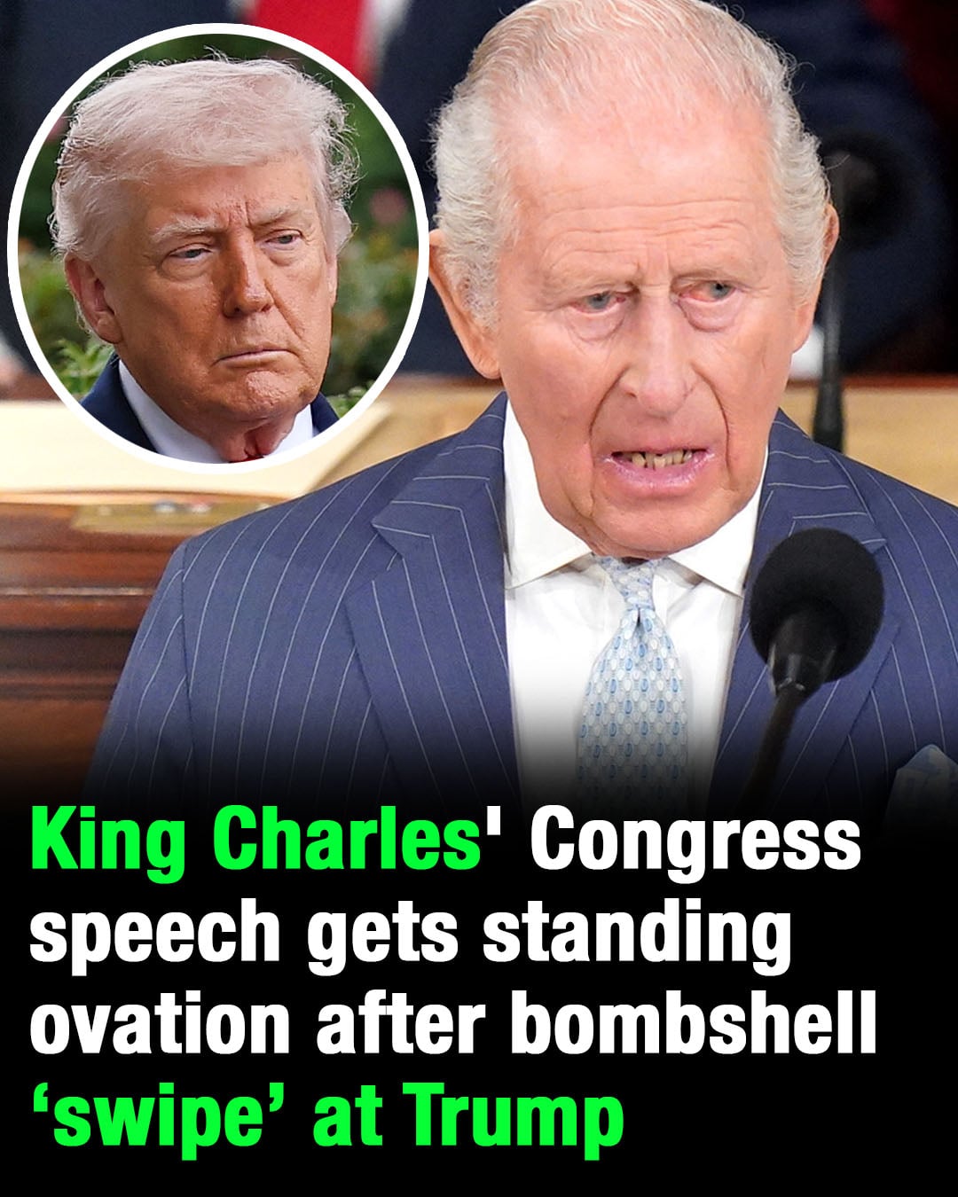 King Charles’ Congress speech gets standing ovation after bombshell ‘swipe’ at Trump