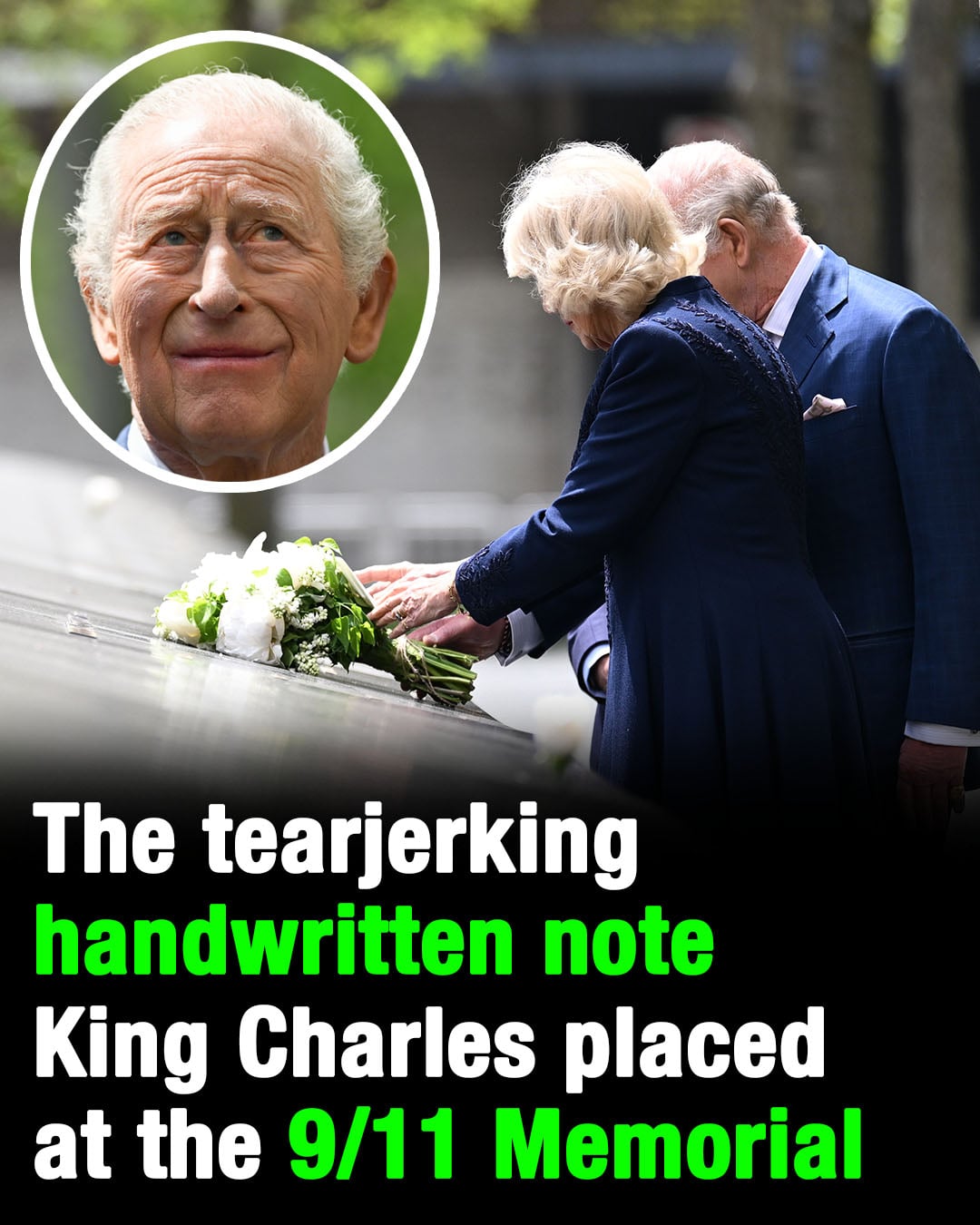The tearjerking handwritten note King Charles placed at the 9/11 Memorial