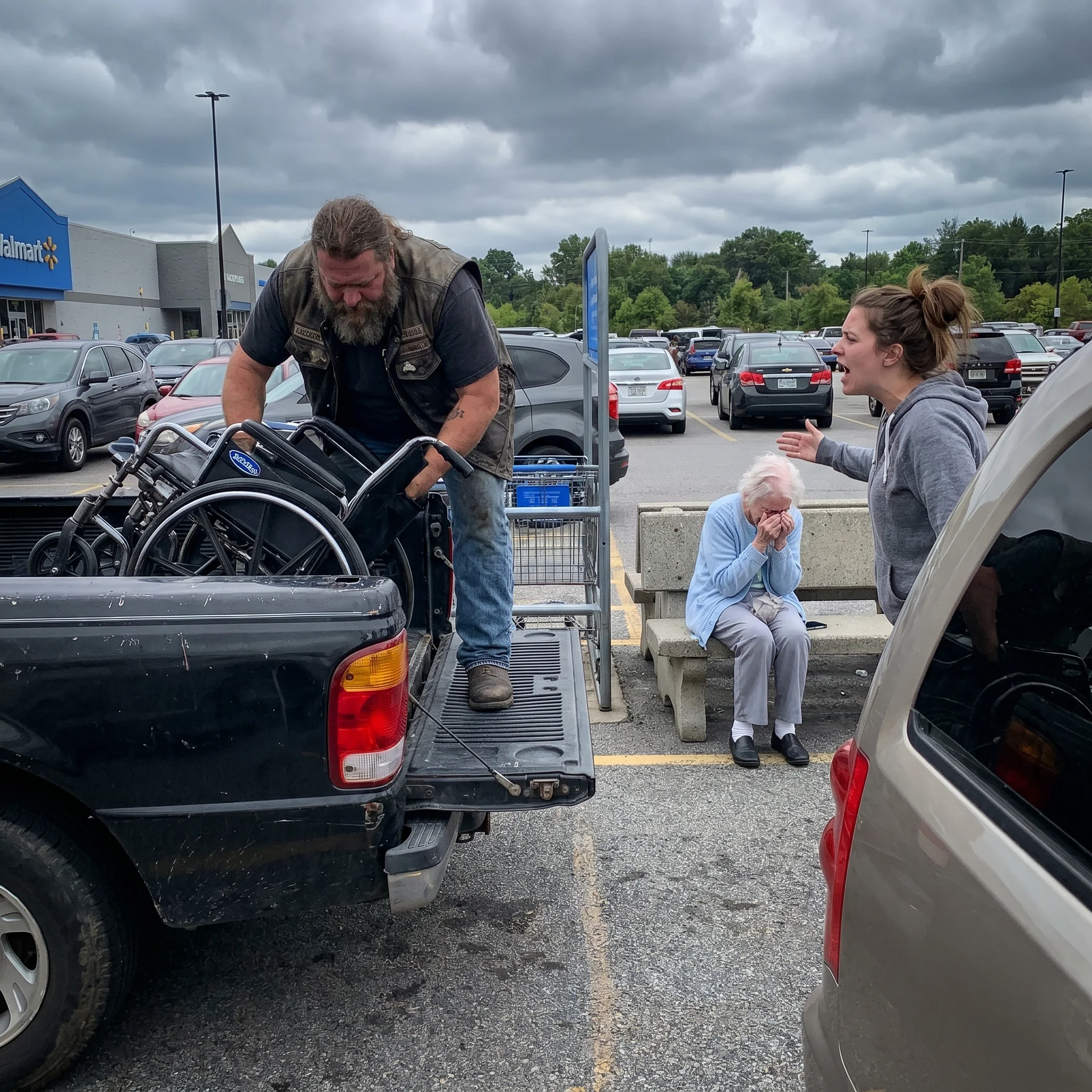 I Saw a Biker Steal a Wheelchair From a Crying Old Woman Outside Walmart