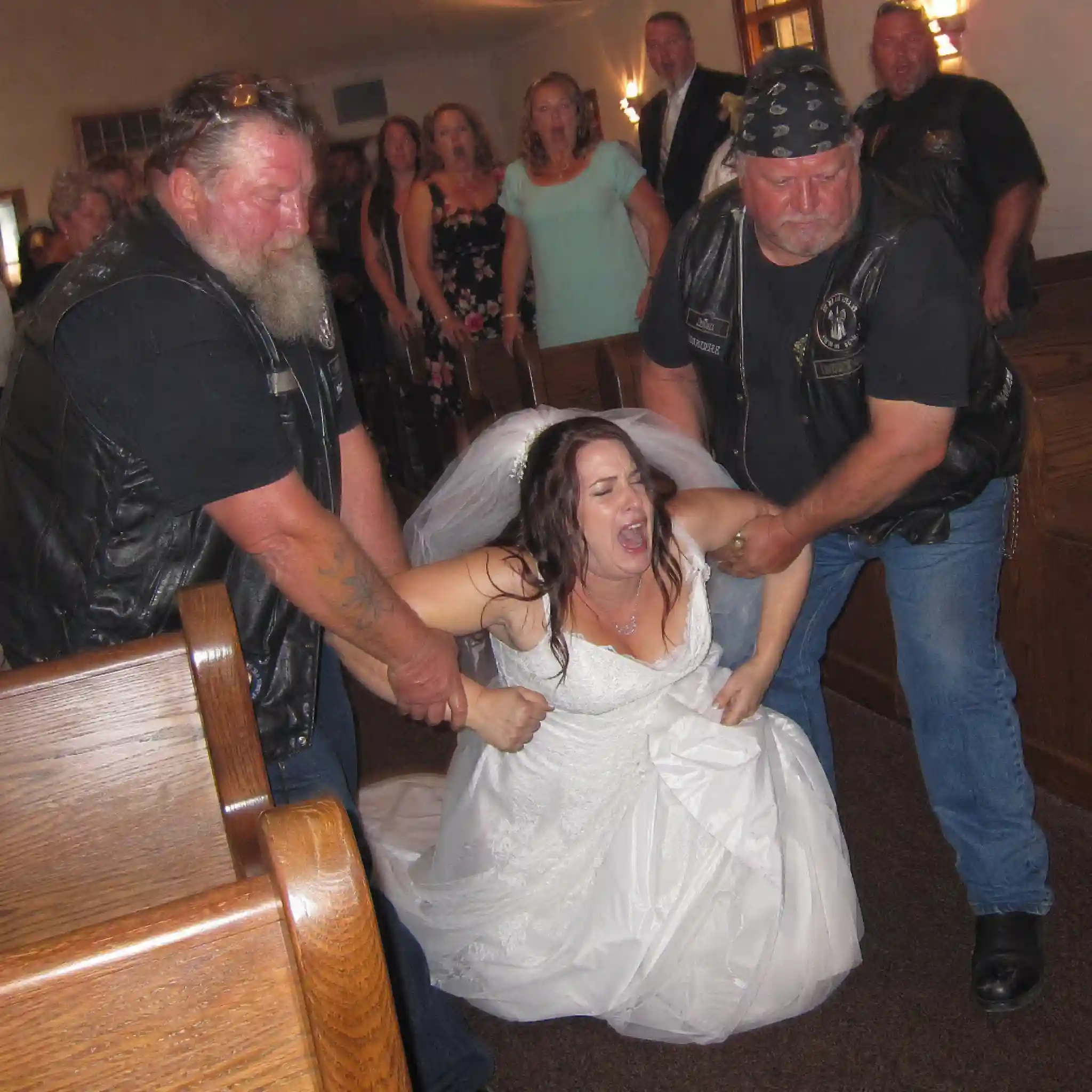Bikers Dragged a Screaming Woman Out of a Church in Front of 200 People